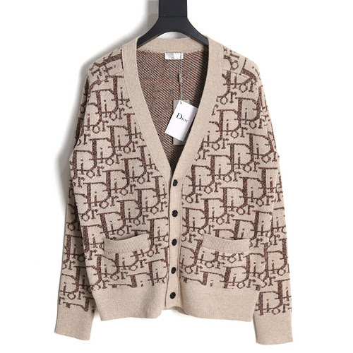 Maglione cardigan jacquard all over CDDior 23FW