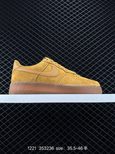 8 Nike Air Force Low 7 Fleece giallo grano caramello Ultimo cartone originale originale per creare u