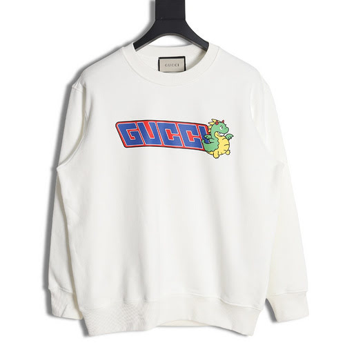 Felpa girocollo con stampa dinosauri Gcci Gucci 23FW