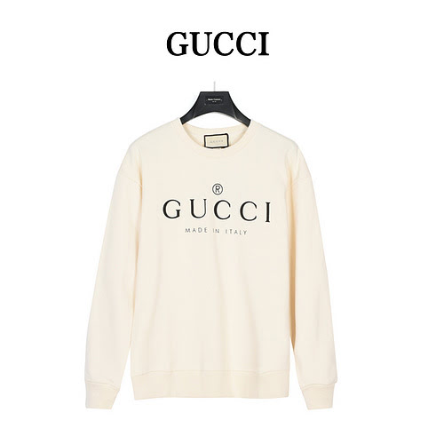 GucciFelpa girocollo con stampa logo semplice Gucci 23Fw