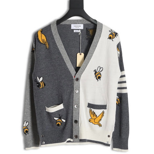 Maglione cardigan con piccola ape TB 23FW