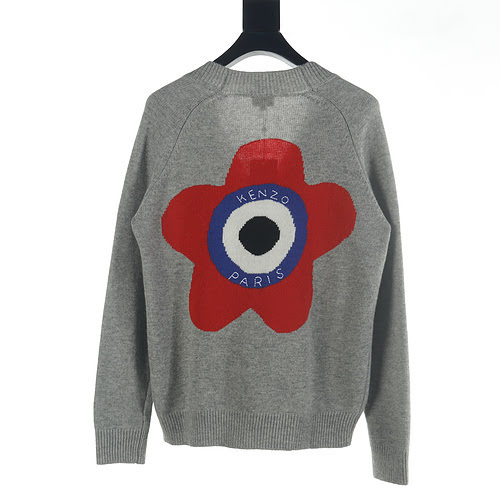 KENZO Kenzo KZ 23FW cardigan maglione lavorato a maglia floreale sul retro