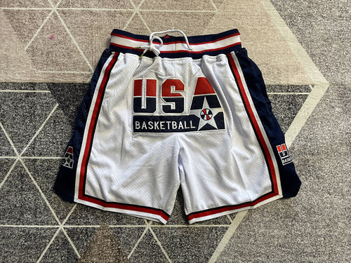 Pocket Pants Team USA Dream Team White Basketball Pants