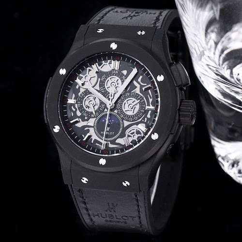 Orologio Hublot da uomo con movimento meccanico originale completamente automatico, cassa in acciaio