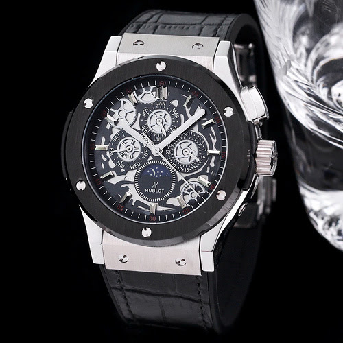 Orologio Hublot da uomo con movimento meccanico originale completamente automatico, cassa in acciaio