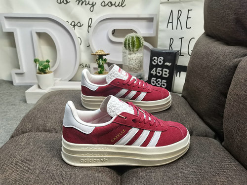 535DAdidas Originals Gazelle Bold W trifoglio tre strati suola spessa lowtop retrò versatile sneaker