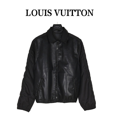 Giacca in pelle LVLouis Vuitton 23Fw con cuciture intagliate al laser