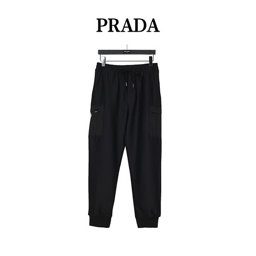 PRADAPantaloni casual Prada 23Fw tasca laterale con logo triangolo