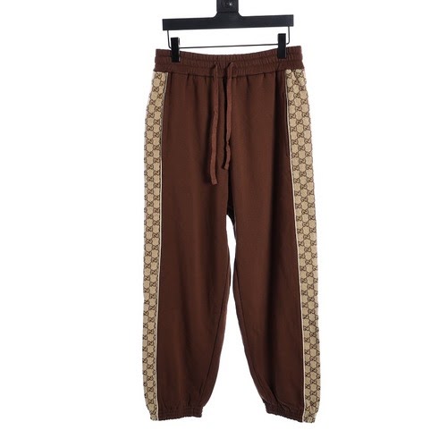 GUCCI Pantaloni da abito patchwork jacquard Doppia G