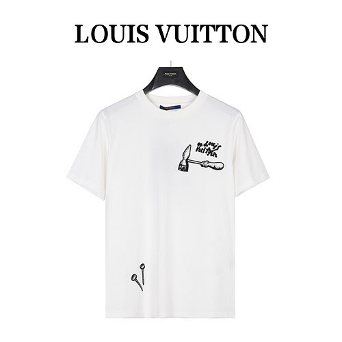 Tshirt a maniche corte ricamata con strumento martello LVLouis Vuitton 23ss