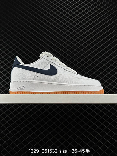 6 Nike Air Force Low in gomma grezza bianca e nera, ultimo originale e cartone originale che creano 