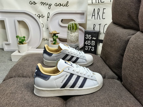 373DAdidas trifoglio Originals Superstar punta a conchiglia classico allmatch scarpe da ginnastica s