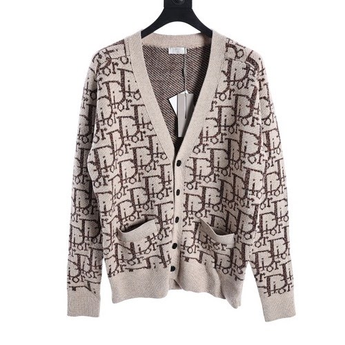 Maglione cardigan jacquard all over CD