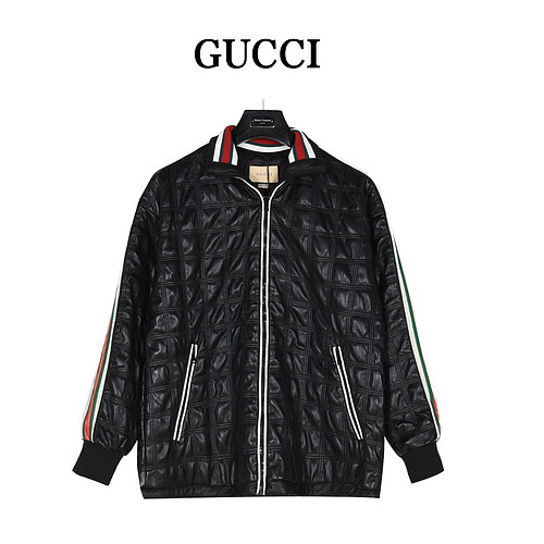 GucciGiacca in pelle di nylon Gucci 23Fw GG con fettuccia