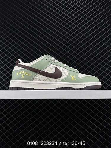 7 Louis Vuitton x Nike SB Dunk Low Pro abbinamento creativo personalizzato di colori collaborato con