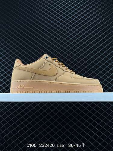 3 Autentiche scarpe da ginnastica casual Nike Air Force Low AF classiche Air Force One color grano C