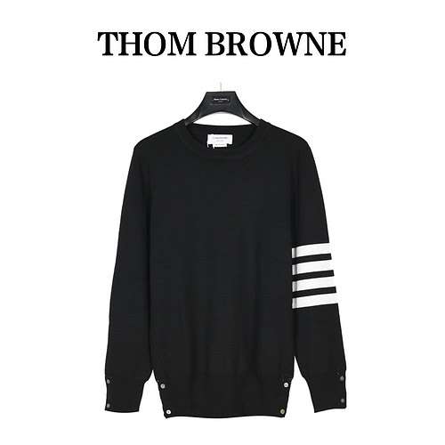 Classico maglione girocollo a quattro barre TB Tom Brown