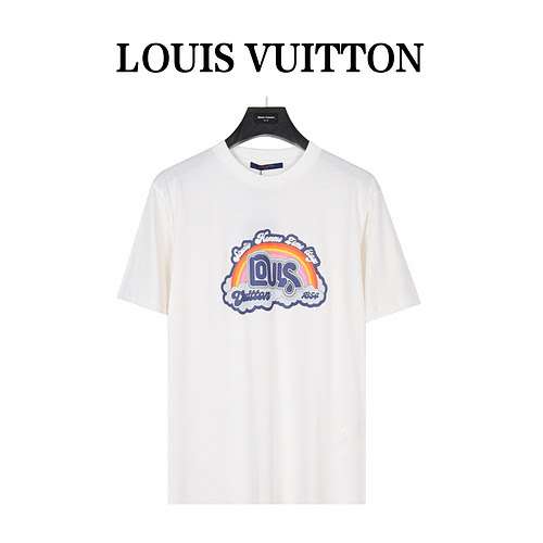 Tshirt a maniche corte con stampa arcobaleno di LVLouis Vuitton 23SS