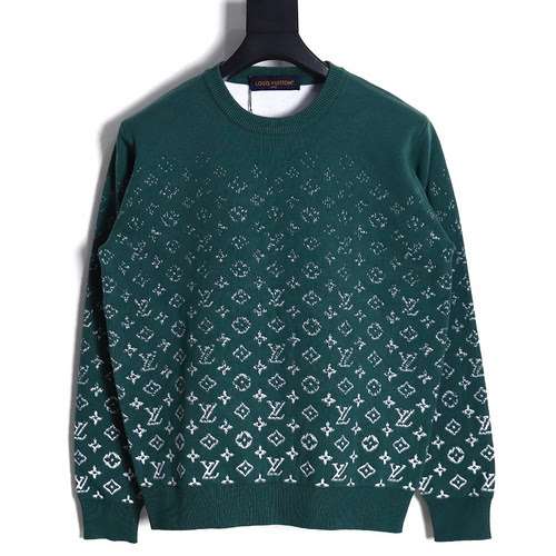 Maglione girocollo con stampa all-over sfumata di LV Louis Vuitton 23FW