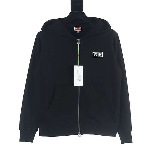 Kenzo KZ 24 inizio primavera nuovo prodotto giacca con cappuccio con cerniera in bianco e nero