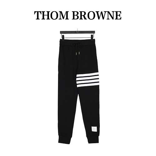 Pantaloni della tuta classici TBTom Brown con gamba verticale tinta in filo