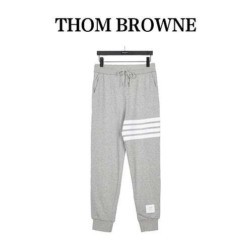 Pantaloni della tuta classici TBTom Brown con gamba verticale tinta in filo