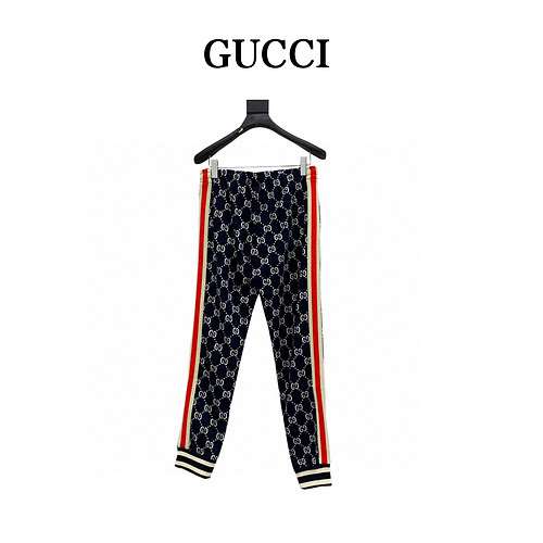 Pantaloni classici GcciGucci con logo jacquard allover