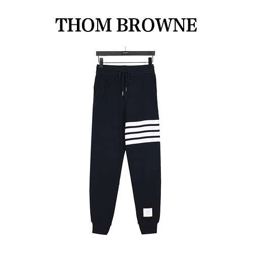 Pantaloni della tuta classici TBTom Brown con gamba verticale tinta in filo