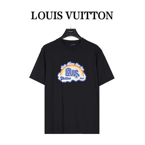 Tshirt a maniche corte con stampa arcobaleno di LVLouis Vuitton 23SS