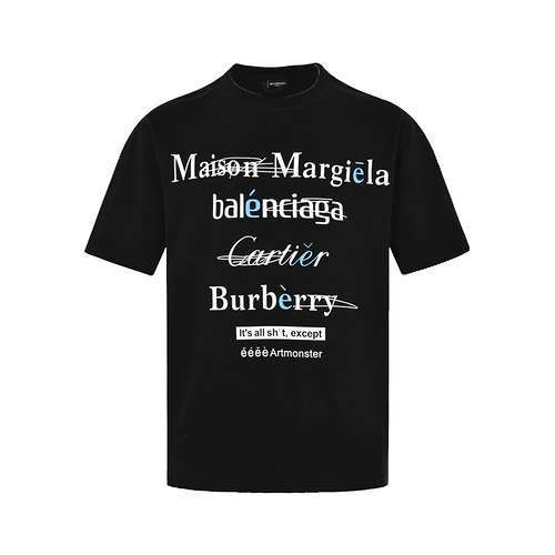 BLCGBalenciaga 23ss spoof joint maniche corte stampate