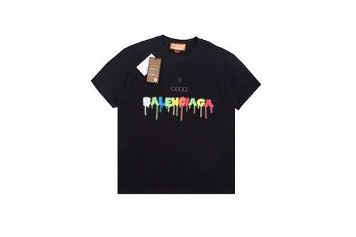 GUCCI x BLCG 23SS lettere graffiti congiunte maniche corte