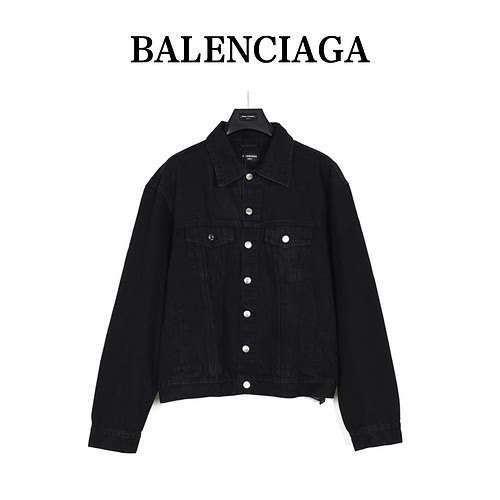 Giubbotto in denim BLCGBalenciaga 23ss con logo a diamante sul retro