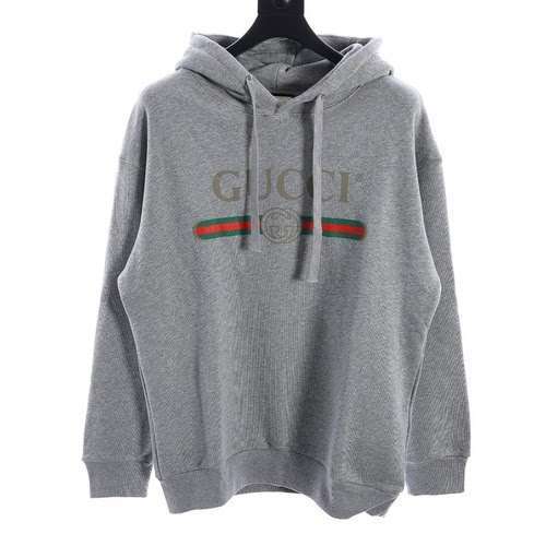 Felpa GUCCI con cappuccio stampa cintura grigia