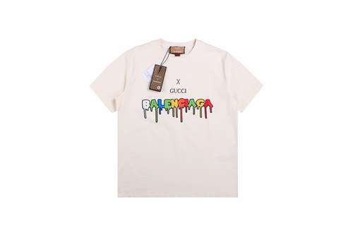 GUCCI x BLCG 23SS lettere graffiti congiunte maniche corte