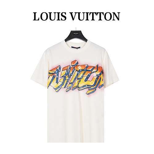 LVLouis Vuitton 22ss maniche corte con stampa di lettere anime