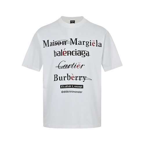 BLCGBalenciaga 23ss spoof joint maniche corte stampate