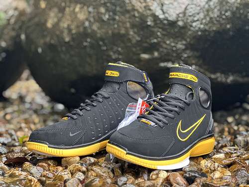 Nike Zoom Huarache 2K4 Li Yifeng stesso stile nero e giallo 308475003