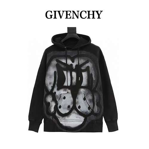 Felpa con cappuccio con stampa teste di cane di Givenchy GVC 22FW