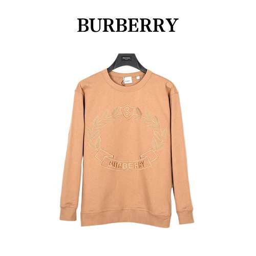 BBRFelpa Burberry 23ss con stemma a foglia di quercia ricamato a girocollo