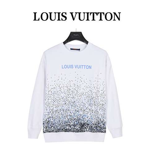 Felpa girocollo con stampa logo sfumato stella splashink di LVLouis Vuitton 23Fw