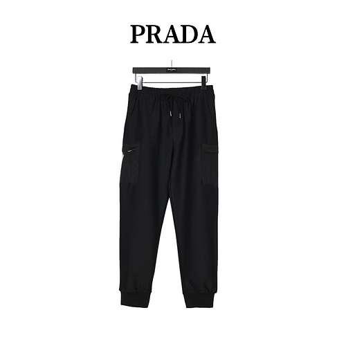 PRADAPantaloni casual Prada 23Fw tasca laterale con logo triangolo