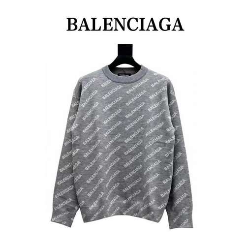 Maglione girocollo Balenciaga BLCG 22FW in lana sbarramento