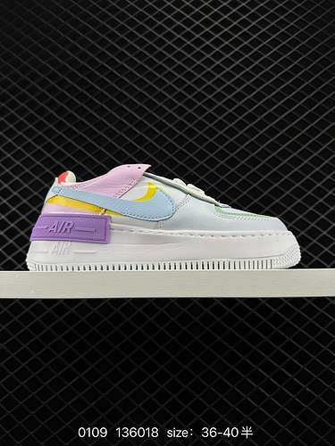 9 Nike WMNS Air Force Shadow Macaron Army Air No 1 scarpe versatili alte e basse con incremento legg