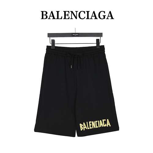 Pantaloncini stampati con logo adesivo testurizzato BLCGBalenciaga 23ss