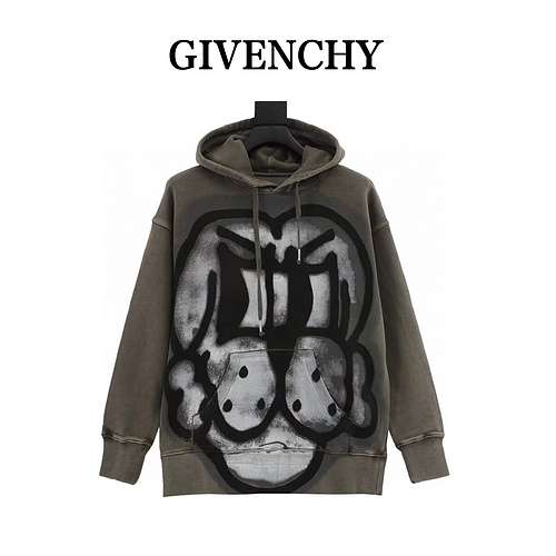 Felpa con cappuccio con stampa teste di cane di Givenchy GVC 22FW