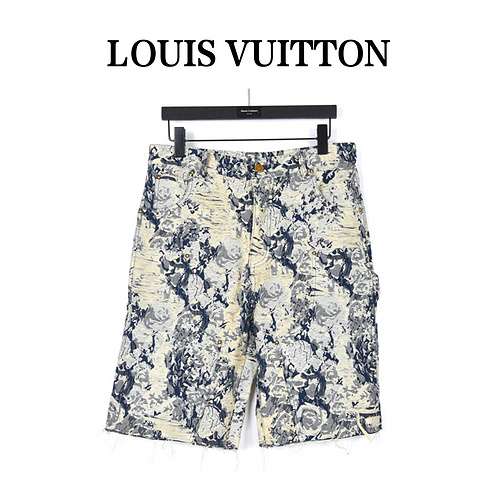 LV Louis Vuitton 2023ss nappa rosa invecchiato vecchio fiore logo pantaloncini in denim stesso stile