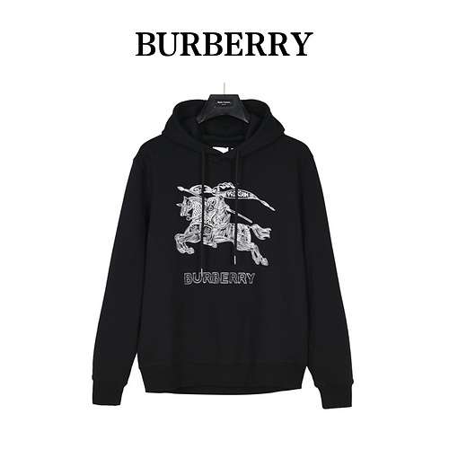 BRBFelpa con cappuccio con logo War Horse ricamato di Burberry 23Fw