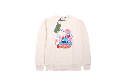 Felpa girocollo Gucci 23Fw con motivo cartoon