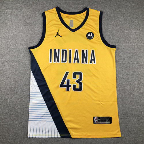 Pacers No. 43 Pascal Siakam Yellow