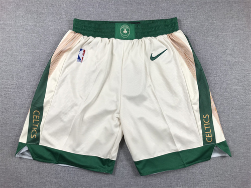 Celtics off-white 24 season city edition shorts
